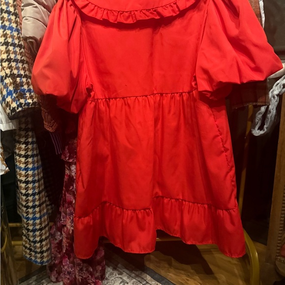 Sunday Red Ruffled Dress - Picture 6 of 8